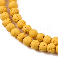 Colliers de perles de lave synthétiques teintées&nbsp;GG-CBAAE19-05B