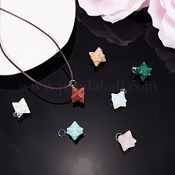 Подвески из натуральных и синтетических драгоценных камней в стиле 10 шт.&nbsp;G-SZ0001-58