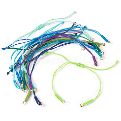 30шт 10-цветный вощеный полиэстеровый шнур для плетения браслета&nbsp;BJEW-TA00653