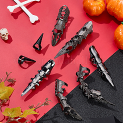 8 шт. 4 стиля колец из сплава&nbsp;RJEW-AR0001-08