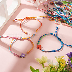 18 Stück 9 Farben Polyesterkordel zum Basteln von Armbändern&nbsp;AJEW-TAC00101
