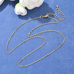 Латунные кабельные цепи ожерелья NJEW-K123-05G