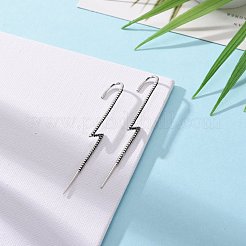 Orecchini a gancio cingolato con 925 orecchio in argento sterling placcato rodio&nbsp;EJEW-AA00271-33B-P