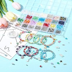 Наборы для изготовления браслетов из сплава эмали&nbsp;DIY-FS0007-50