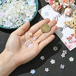 300 шт. 6 стиля АБС-пластиковые колпачки для бусин с имитацией жемчуга и акрила&nbsp;OACR-SC0002-35