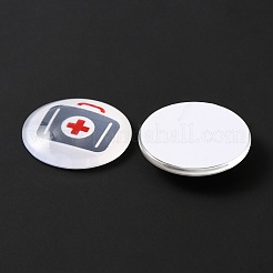 Знак медсестры стеклянные кабошоны&nbsp;GLAA-WH0015-72B