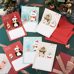 18 Beutel 3 Farben Weihnachtspapier Glückwunschkarte&nbsp;DIY-TA0013-84