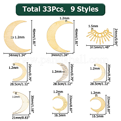 33 шт. 9 стиля латунных люстровых компонентов FIND-HS0001-81