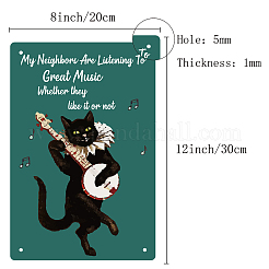 Rechteckiges Metalleisen-Schildplakat&nbsp;AJEW-WH0157-325
