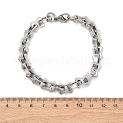 Браслеты из прямоугольной цепи из нержавеющей стали 304 для женщин и мужчин BJEW-R018-20P