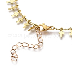 Tobilleras de cadenas de bordillo de latón&nbsp;AJEW-AN00301