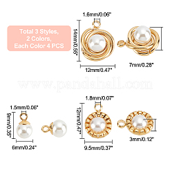 24 шт. 3 стиля 2 цвета подвески из нержавеющей стали 304 STAS-DC0005-55