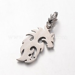 Модные винтажные подвески из нержавеющей стали 304 со стразами&nbsp;STAS-M036-01AS