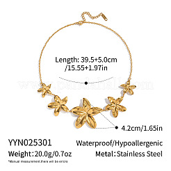 Европейское ожерелье-нагрудник с подвеской в виде цветка из нержавеющей стали 304 для женщин ND3546