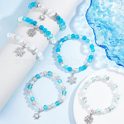 DIY-Set zur Herstellung von Schneeflocken-Armbändern&nbsp;BJEW-SC0001-08