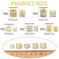 5 Stück 5 Stile Messing Micro Pave Zirkonia European Beads&nbsp;KK-CJ0005-77