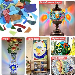 200 г двухцветной многоцветной стеклянной мозаичной плитки&nbsp;MOSA-YW0001-01