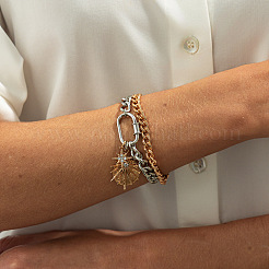 2 шт. 2 стиля браслетов из сплава&nbsp;FS-WGBE51F-01