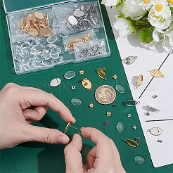 60 шт. двухцветная серьга-гвоздик из нержавеющей стали 304 STAS-UN0062-92