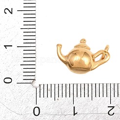 304ステンレススチールチャーム  湯沸かし器のチャーム  PVD真空メッキ  ゴールドカラー  9.5x15x8mm  穴：3.5mm&nbsp;STAS-H265-04B-G