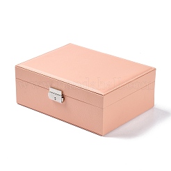 PU-Kunstleder-Schmuck-Organizer-Box mit Schloss&nbsp;CON-P016-B02