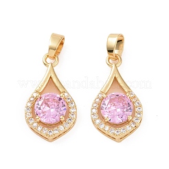 Латунные микро проложить кубического циркония подвески&nbsp;KK-E068-VC438