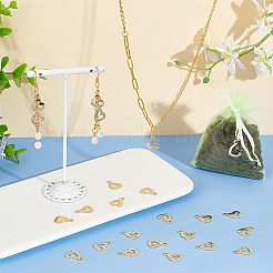 60 шт. подвеска в форме открытого сердца из нержавеющей стали 304&nbsp;STAS-UN0052-22