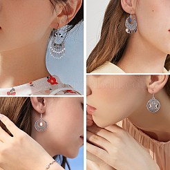 9 Paar 9 Stil Pferdeauge & Ring & Münz-Kronleuchter-Ohrringe&nbsp;EJEW-SW00010