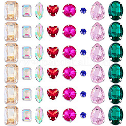 100 pz di strass da cucire in vetro&nbsp;GLAA-TA0004-45