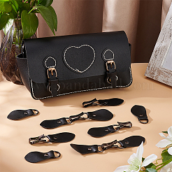 6 комплект пряжек из искусственной кожи с пришивными фиксаторами FIND-FG0001-88