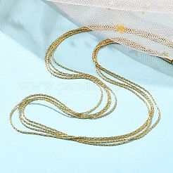 Многорядные ожерелья из нержавеющей стали 304 с цепочкой Boston Link для женщин NJEW-C084-02G