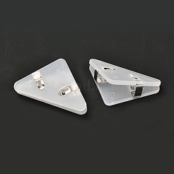 三角形のプラスチッククリップ  事務用品用  ホワイト  31x52x19mm&nbsp;AJEW-F054-02K