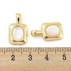 Muschelanhänger aus Messing mit Pavé-Fassung&nbsp;KK-G490-41G