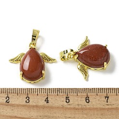 Natürliche rote Jaspis Anhänger&nbsp;KK-F888-01G-20