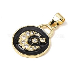 Messing micro pave klare zirkonia anhänger&nbsp;KK-H267-009B-G