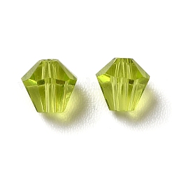 ガラス k9 ガラス  模造オーストリアクリスタルビーズ  多面カット  ダイヤモンド  オリーブドラブ  4x4mm  穴：0.7mm&nbsp;GLAA-H024-13B-25