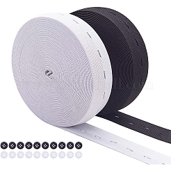 Плоский полиэстер эластичный шнур и резиновые кнопки OCOR-BC0012-17-25mm