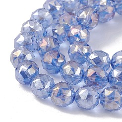 Прозрачные стеклянные бусины гальваническим пряди EGLA-F154-AB04