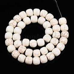 Окрашенные синтетические нити бусин из говлита TURQ-T004-11