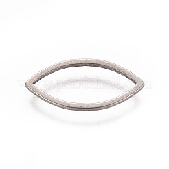 ステンレス鋼の連結リング  マーキスリンク  馬の目  ステンレス鋼色  16.5x7.5x0.8mm  内径：6.5x13.5mm&nbsp;STAS-WH0014-08C