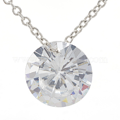 Pendentifs zircon cubique de dos pointu&nbsp;ZIRC-N037-8mm-01