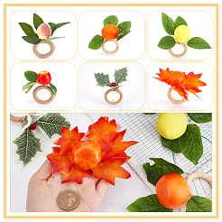 6 шт. 6 деревянных кольца для салфеток DJEW-CA0001-25