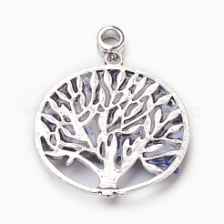 Natürliche lapislazuli europäische baumeln charme&nbsp;PALLOY-JF00353-05