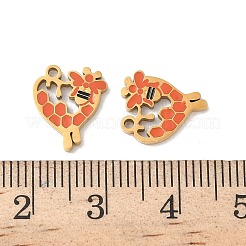 Подвески из нержавеющей стали 304 с эмалью&nbsp;STAS-I351-01G