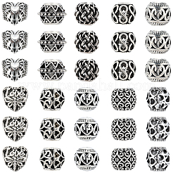 80 шт. 10 стиля сплава европейских бусин&nbsp;FIND-PA0001-14