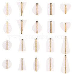 20шт. 10 комплекта подвесок из непрозрачной смолы и дерева&nbsp;RESI-TA0004-63B