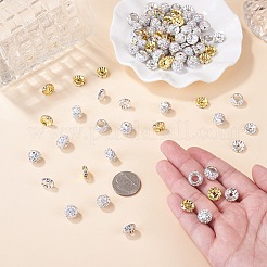 60 pièce de 2 styles en pâte polymère avec perles strass&nbsp;DIY-TA0016-14