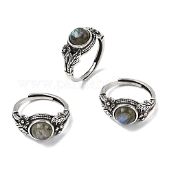 Кольца из натурального драгоценного камня RJEW-A084-05AS