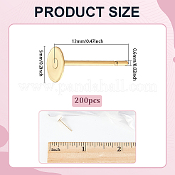 200 шт. фурнитура для сережек-гвоздиков из нержавеющей стали 304&nbsp;STAS-ME0001-48