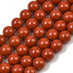 Grade A d'un jaspe rouge naturel brins de perles&nbsp;G-P075-36-10mm